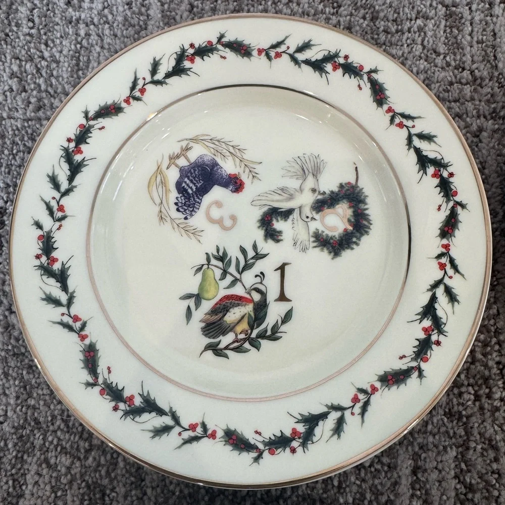 Lenox 12 days of Christmas dessert plates